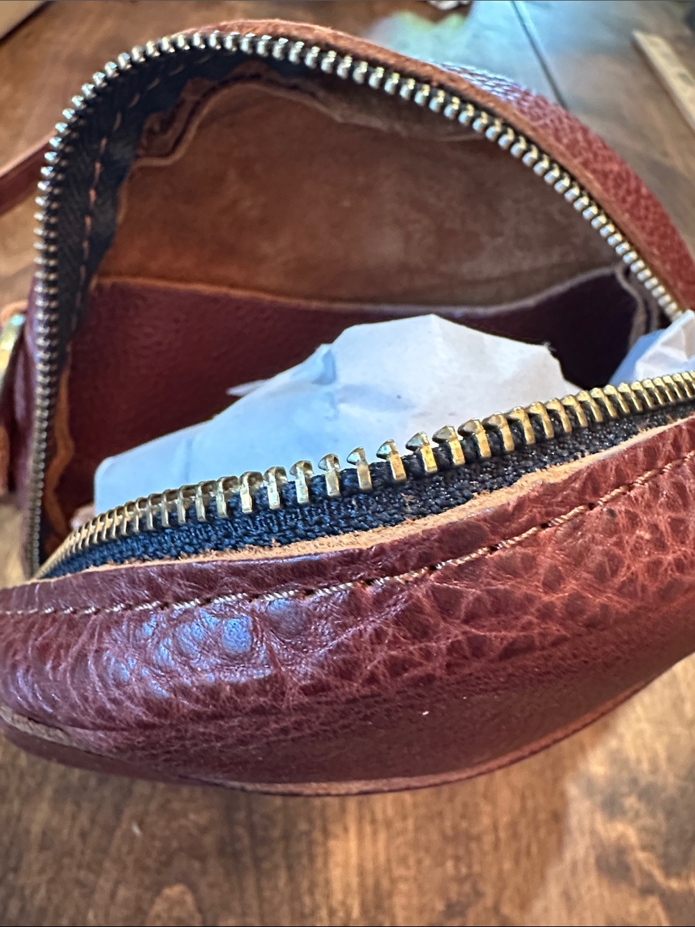 Portland Leather Small Circle Crossbody Bag - Picture 11 of 15
